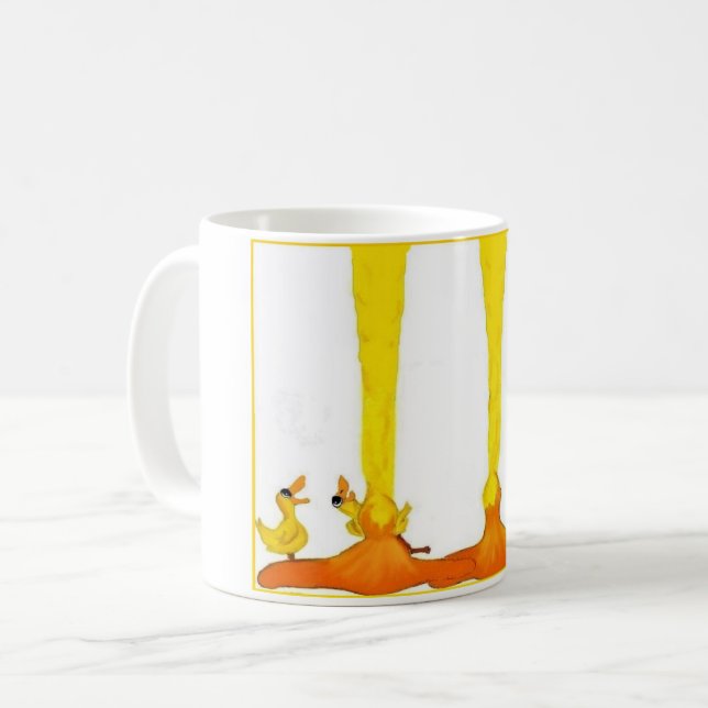 Mom Duck & Ducklings mug (Front Left)