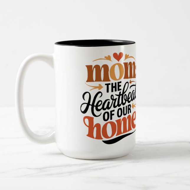 Mom Duty Two-Tone Coffee Mug (Left)