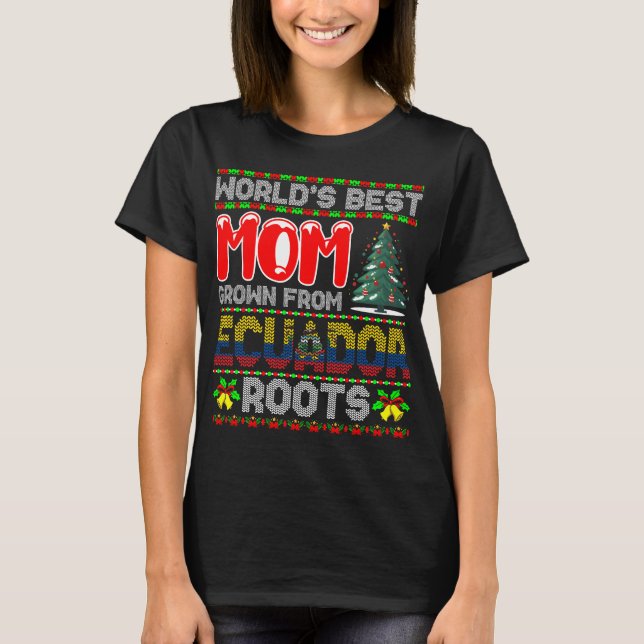 Mom Ecuador Christmas Gift Idea Ugly Sweater (Front)