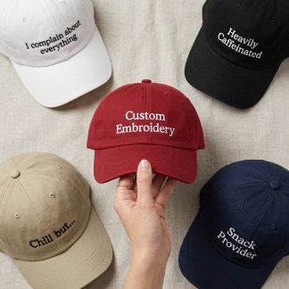Mom Elegant Teacher Nurse Graduation Custom Script Embroidered Hat