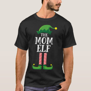 Mom Elf Matching Family Christmas Party Pajama T-Shirt