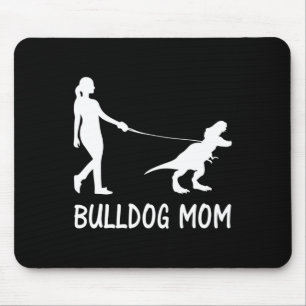 Mom English Bulldog Mama Dog Dinosaur Women Mother Mouse Pad