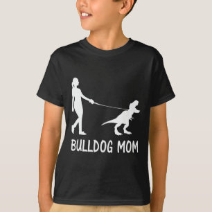 Mom English Bulldog Mama Dog Dinosaur Women Mother T-Shirt