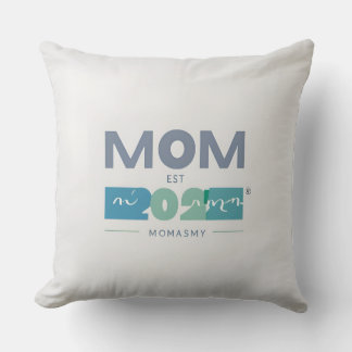 Mom Est. 2025: Minimalist New Mommy Keepsake Throw Pillow