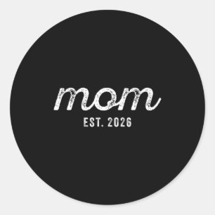 Mom est 2026 mom mother's day  classic round sticker