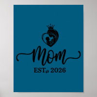 Mom Est 2026 Shirt New Moms Dads Matching Mother T