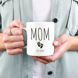 Mom Est. 20XX Baby Feet Mug