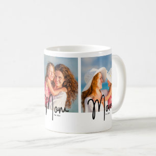 Mom Est. 3 Photo Gift  Coffee Mug