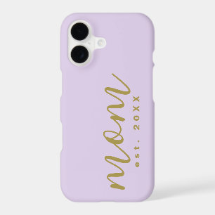 Mom Est. Year Keepsake Lavender Gold Minimal Chic