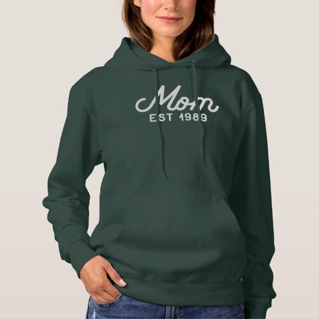 Mom Established 1989 Mothers Day  Hoodie (Front)