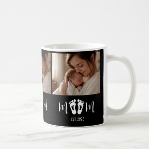 Mom Established Baby Footprints Photo Mother's Day Coffee Mug