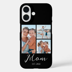 Mom Established Black 3 Photo iPhone 16 Case