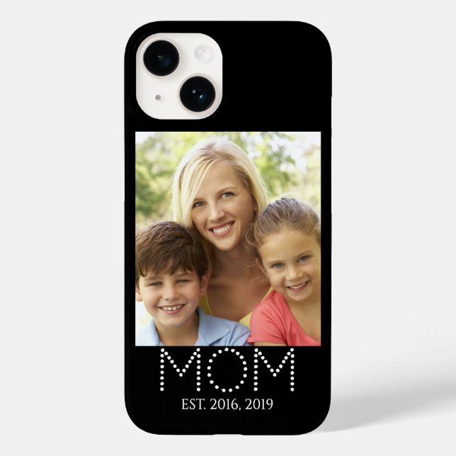 Mom Established  Black Photo  Case-Mate iPhone Case (Back)