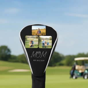 Mom Established Black Script 3 Photo   Golf Head Cover