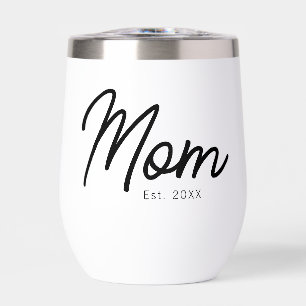 Mom Established Black Script Minimal Elegant
