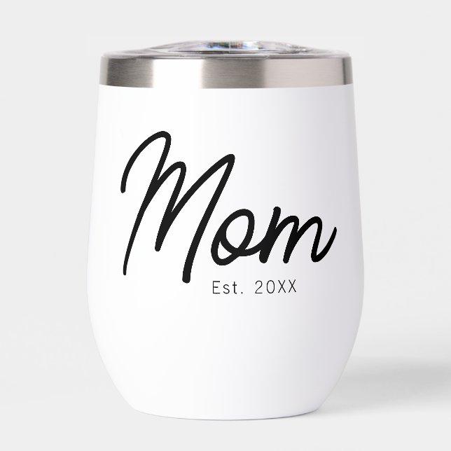Mom Established Black Script Minimal Elegant (Front)