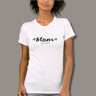 Mom Established Black Script T-Shirt