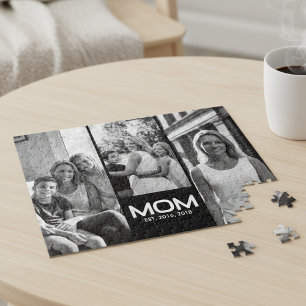 Mom Established Bold Black 3 Photo  Jigsaw Puzzle