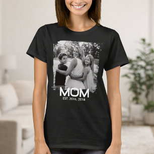 Mom Established Bold Photo T-Shirt