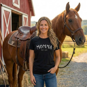 Mom Established Chic Black White New Mom Gift T-Shirt