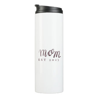 Mom Established Custom Name New Mom Gift Two-Tone Thermal Tumbler