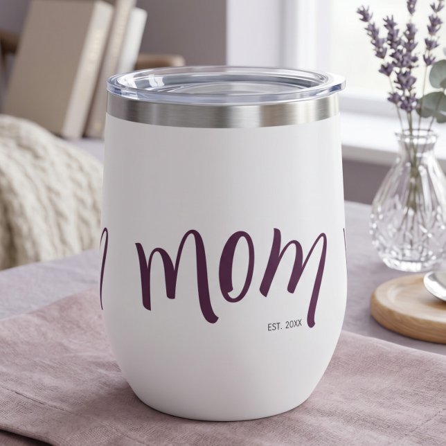 Mom Established Custom Year White Purple Script (Creator Uploaded)