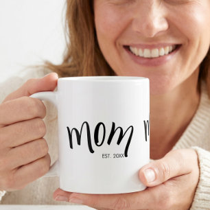Mom Established Cute Stylish Custom Year Coffee Mug