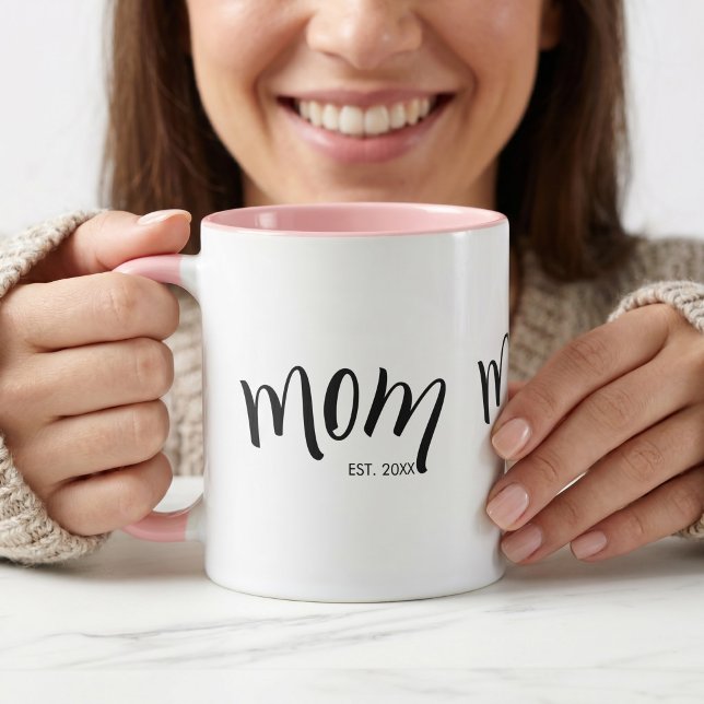 Mom Established Cute Stylish Custom Year  Mug (Creator Uploaded)