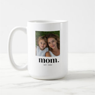 Mom Established Modern Black 2 Photo  Coffee Mug