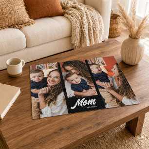 Mom Established Modern Black Photo Jigsaw Puzzle