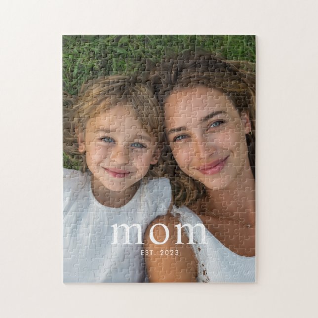 Mom Established Modern Minimal Photo Jigsaw Puzzle (Vertical)