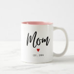 Mom Established Modern Minimalist Mug<br><div class="desc">Celebrate the new mom’s first Mother’s Day with this modern and simple typography design.</div>