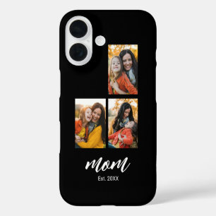 Mom Established Modern Script 3 Photo iPhone 16 Case