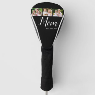 Mom Established Modern Script 3 Photo  Golf Head Cover