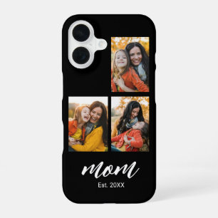 Mom Established Modern Script 3 Photo iPhone 16 Case