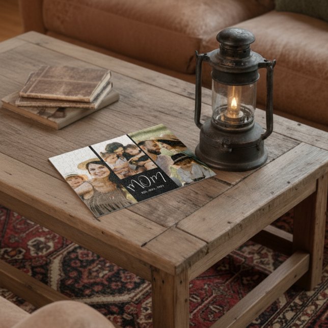 Mom Established Modern Script 3 Photo Jigsaw Puzzle (Creator Uploaded)