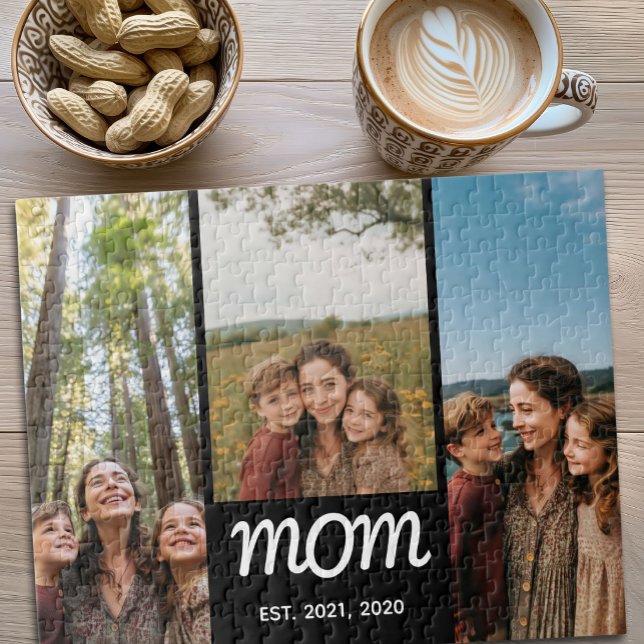 Mom Established Modern Script 3 Photo Jigsaw Puzzle (Creator Uploaded)