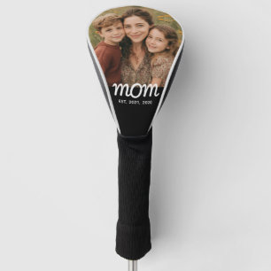 Mom Established Modern Script Photo Golf Head Cover