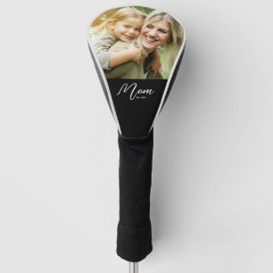 Mom Established Modern Script Photo Golf Head Cover