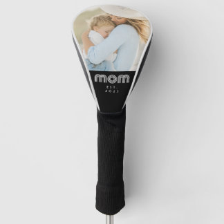 Mom Established Modern Script Photo Golf Head Cover