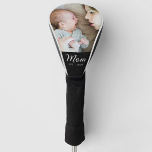 Mom Established Modern Script Photo Golf Head Cover