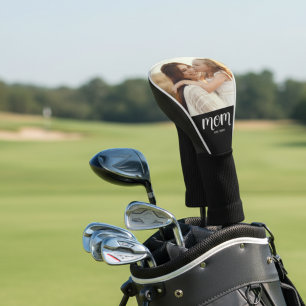 Mom Established Modern Script Photo Golf Head Cover