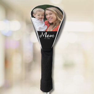 Mom Established Modern Script Photo Golf Head Cover