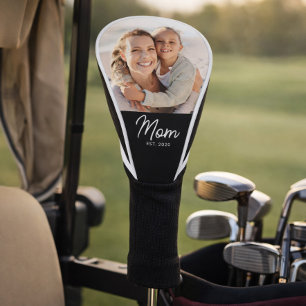 Mom Established Modern Script Photo Golf Head Cover