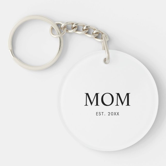 Mom Established Mom Gift Keychain (Front)