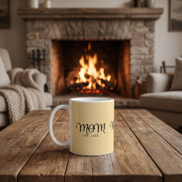 Mom Established New Mom Gift Black Script Coffee Mug