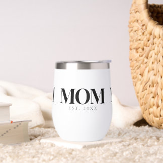 Mom Established New Mom Gift Black Typography