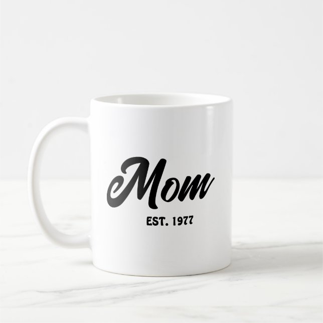 Mom Established New Mom Gift Coffee Mug (Left)