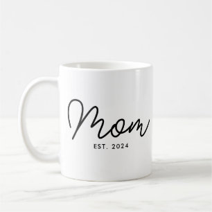 Mom Established New Mom Gift Coffee Mug