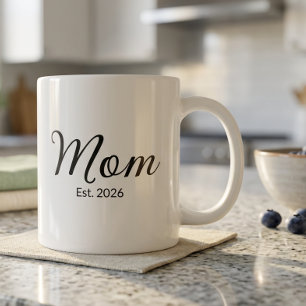 Mom Established New Mom Gift  Coffee Mug
